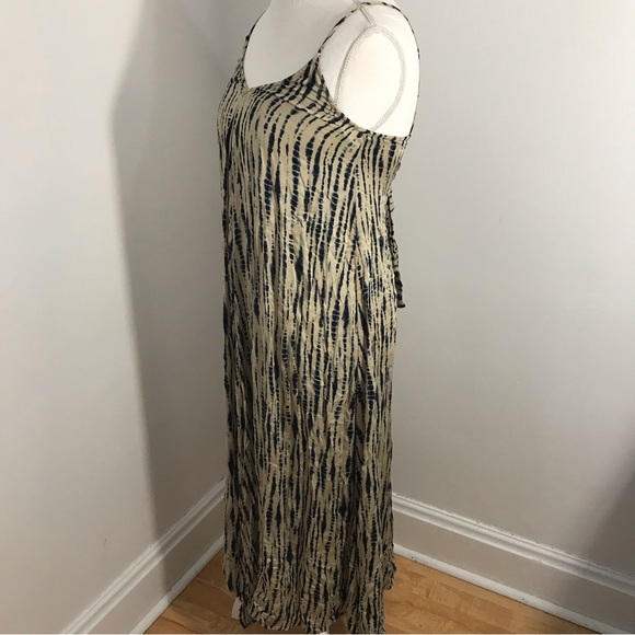 Zara Tan and Navy Stripe Summer Dress - Picture 9 of 10